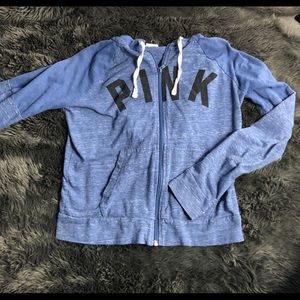 Blue gradient pink jacket